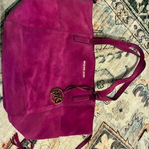 Michael Kors Fuchsia Suede Tote